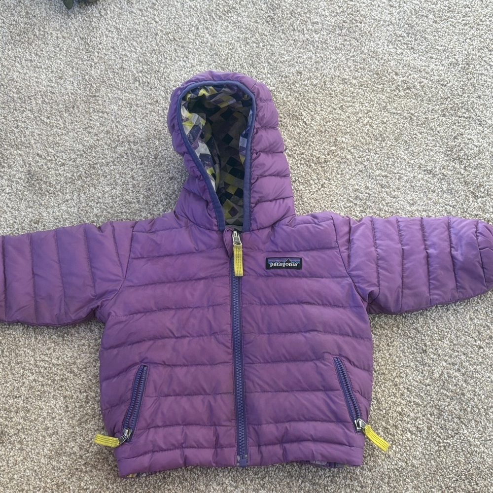 Patagonia Purple Baby  Hooded Puffy
